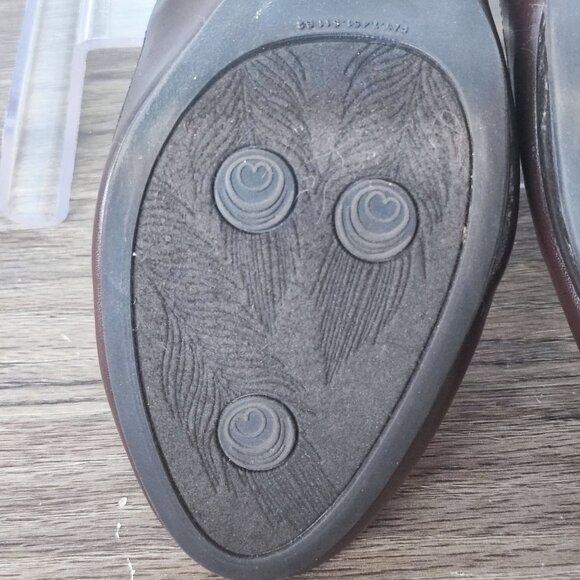 Connie High Heel Pumps Size 7 Brown Stacey Perforated Faux Leather Dressy Shoes - Picture 12 of 13